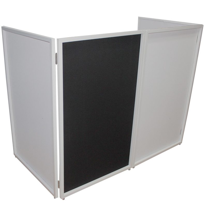 ProX Four Panel Collapse and Go DJ Facade W-White Frame and Carry Bag | Black and White Scrims