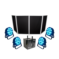 DJ Stand Bundle with LED PAR Lights and Haze Machine – 10% Off