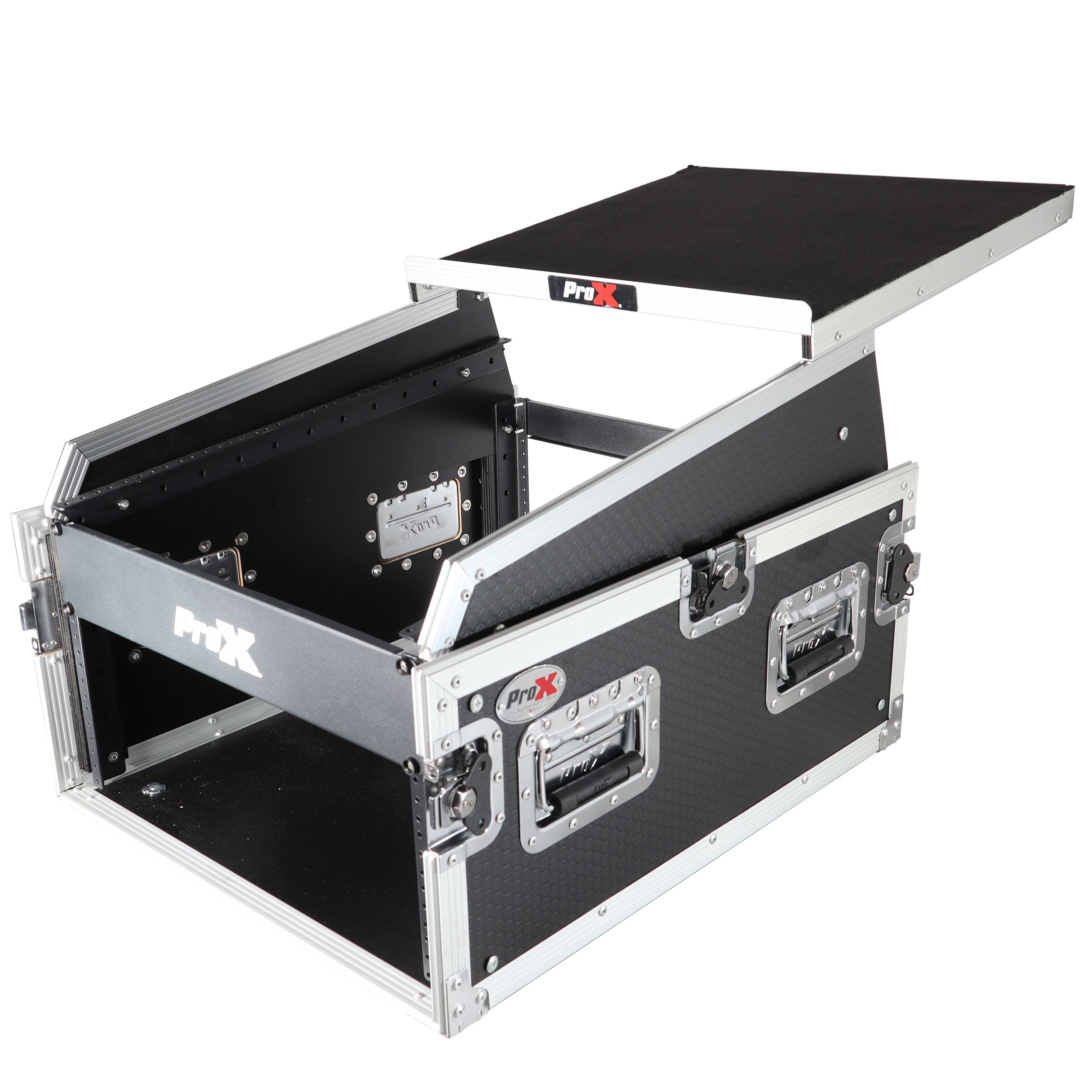 13U Top MixerDJ 6U Rack Combo Flight Case WLaptop Shelf GTR Direct