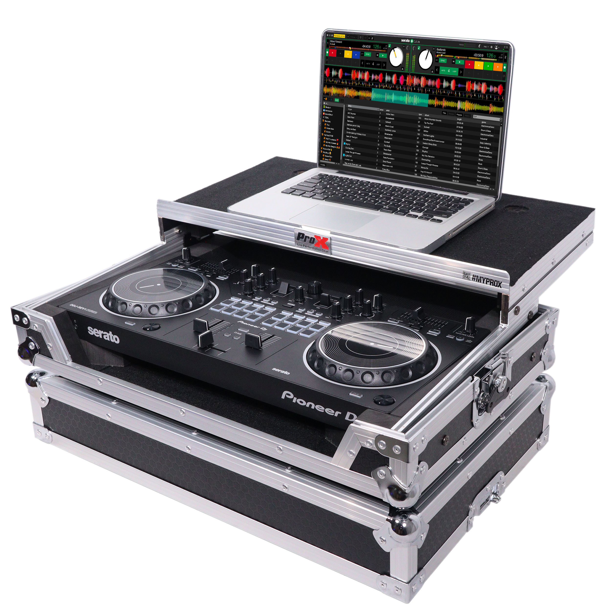 ATA Flight Case For Pioneer DDJREV1 DJ Controller with Laptop Shelf