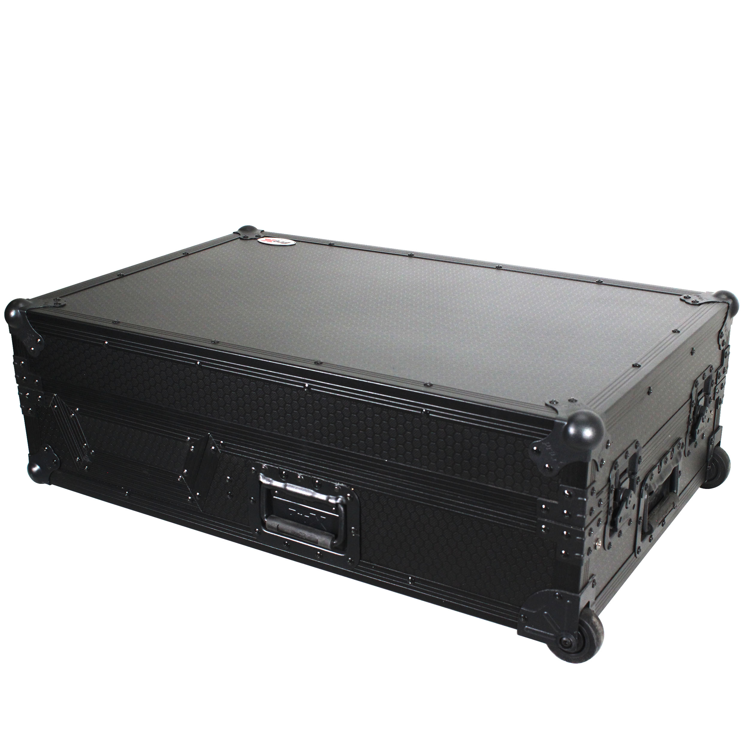 Single Turntable and Mixer Flight Case WSliding Laptop Shelf and Low
