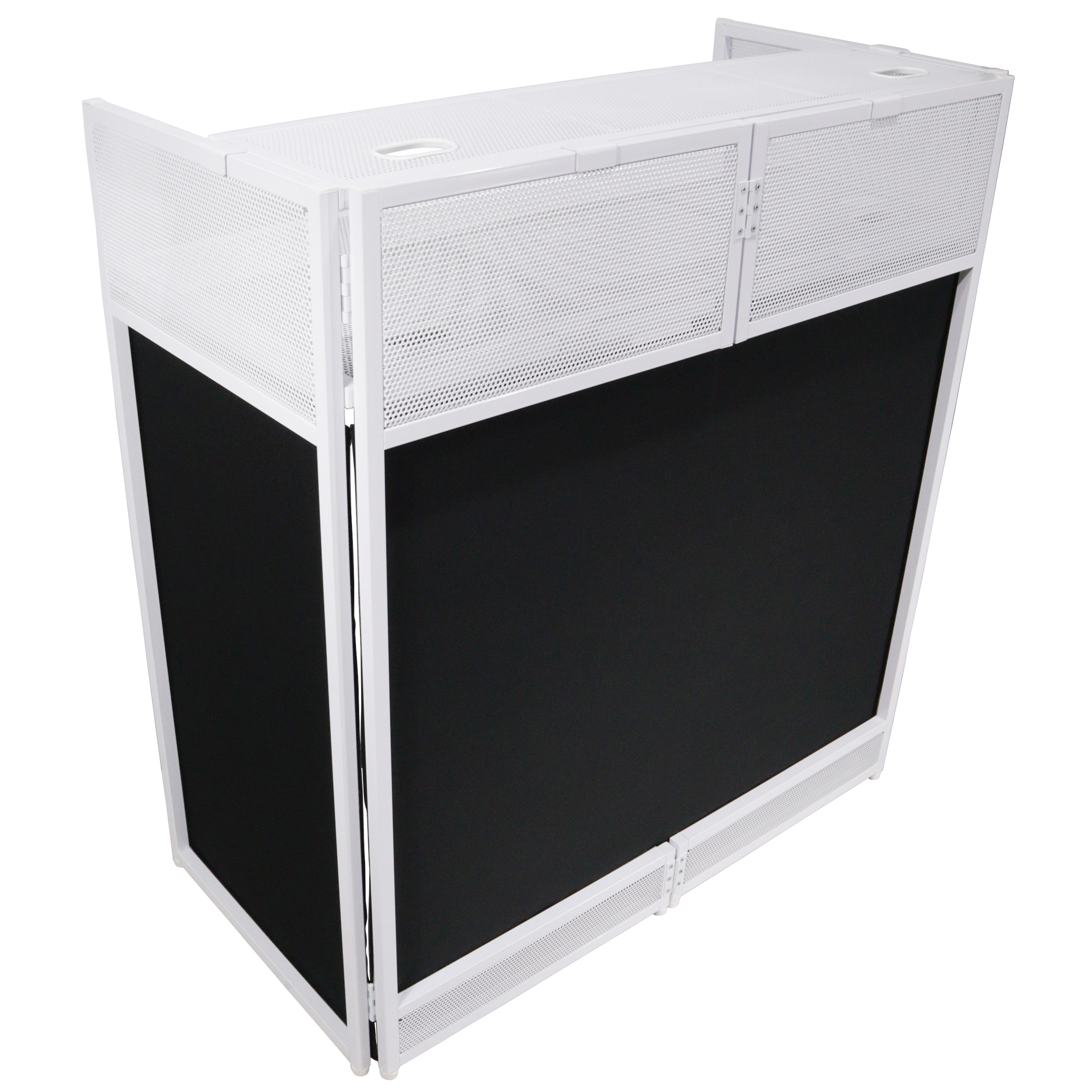 VISTA DJ Booth Facade Table Station with White / Black Scrim kit and ...