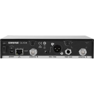 Back view of the Shure QLXD24/B87A-X52 Wireless Handheld