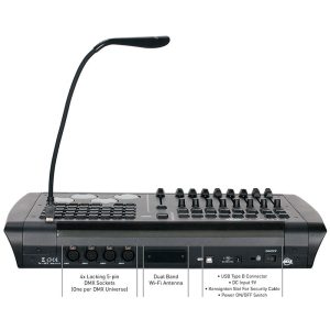 Side view of ADJ LINK 4-Universe DMX hardware controller