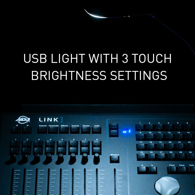 USB light of the ADJ LINK 4-Universe DMX hardware controller