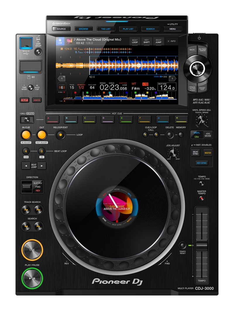 Display of Pioneer DJ CDJ-3000 Advanced