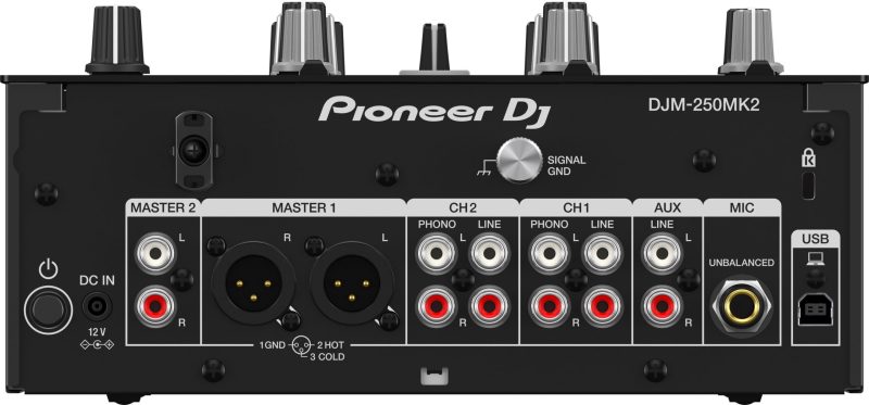 Connections of the Pioneer DJ DJM-250MK2