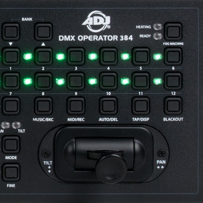 Channels of the ADJ DMX Operator 384