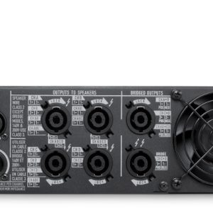 Connections of the QSC PLD4.3 Processing Amplifier