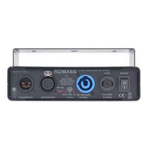 Connections of the Elation RDMX6S 6-way RDM/DMX