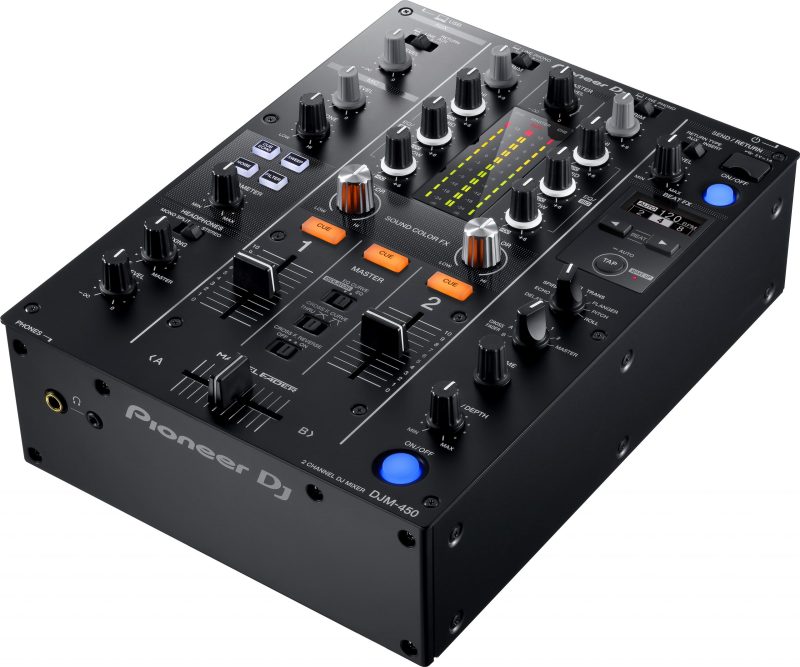 Top view of the Pioneer DJ DJM-450 2-Channel