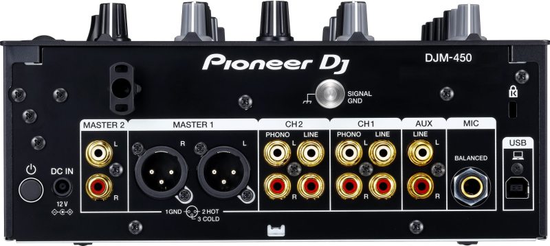 Connections of the Pioneer DJ DJM-450 2-Channel