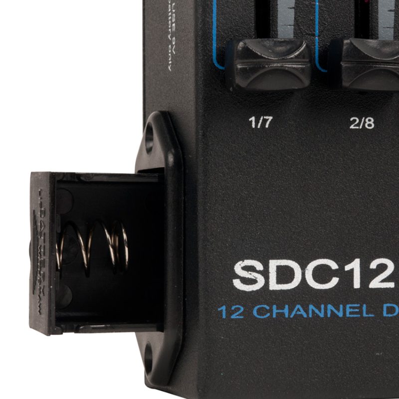Side view of ADJ SDC12 12-Channel DMX Controller