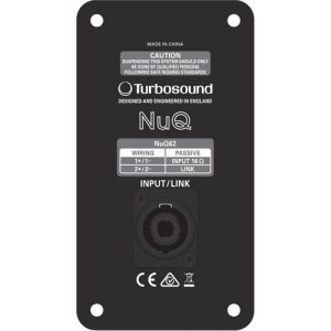 Label of the Turbosound NuQ62-WH Full Range