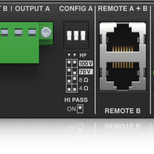 Connections of the Lab Gruppen 2x60W Commercial