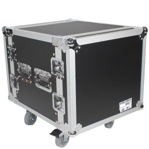 10U Space Shockproof Amp Rack ATA Flight Case 24 In Depth W-Casters - Image 2