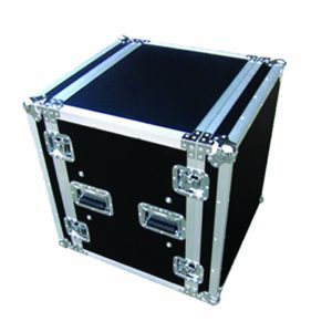 10U Space Shockproof Amp Rack ATA Flight Case 20 In Depth W-4 In Casters