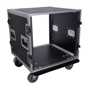 10U 10U Space Rack Mount Flight Case 19 Inch Depth W-Casters - Image 5