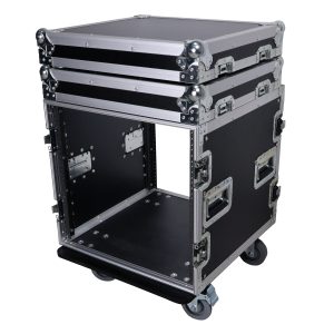 10U 10U Space Rack Mount Flight Case 19 Inch Depth W-Casters - Image 7