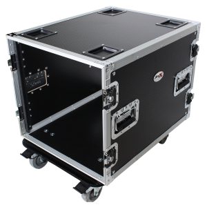 10U Space Rack Mount Flight Case 24 Inch Depth W-Casters - Image 3
