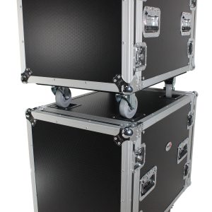 10U Space Rack Mount Flight Case 24 Inch Depth W-Casters - Image 5