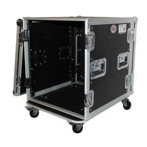 12U Space Amp Rack Mount ATA Flight Case 19 Inch Depth W-Casters - Image 2
