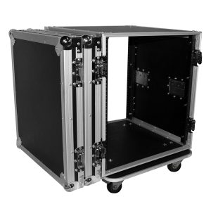 12U Space Amp Rack Mount ATA Flight Case 19 Inch Depth W-Casters - Image 3