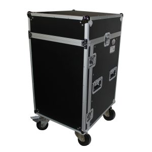 16U Rack x 10U Top Mixer DJ Combo Flight Case w/Laptop Shelf - Image 4