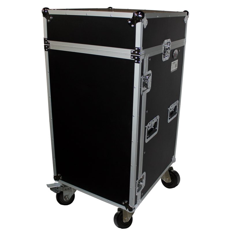 18U Rack x 10U Top Mixer DJ Combo Flight Case w/Laptop Shelf - Image 4