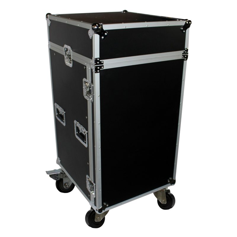 18U Rack x 10U Top Mixer DJ Combo Flight Case w/Laptop Shelf - Image 3