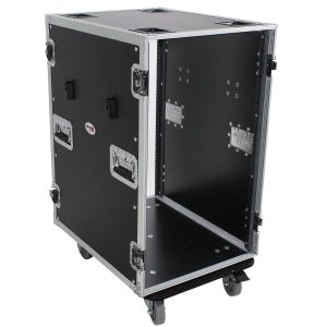18U Space Amp Rack Mount ATA Flight Case 24 Inch Depth W-Casters - Image 4