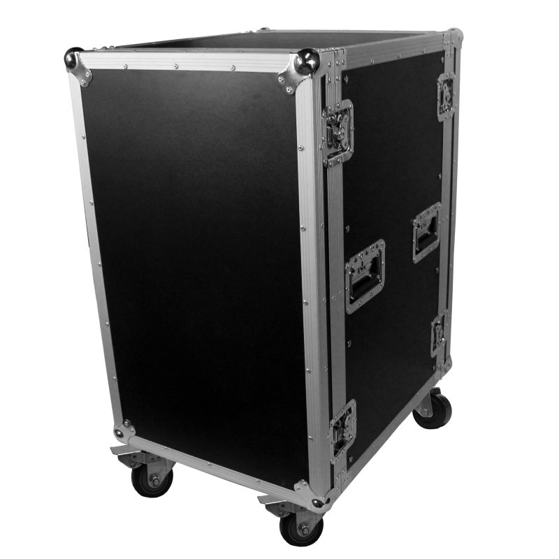 18U Space Amp Rack Mount ATA Flight Case 19 Inch Depth W-Casters - Image 6