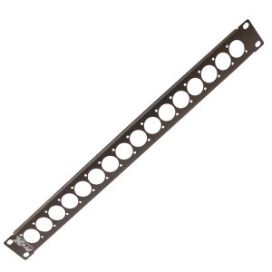 ProX 1U Rack Panel Punched for 16 XLR| Speaker twist connector or Power Connection compatible Connectors