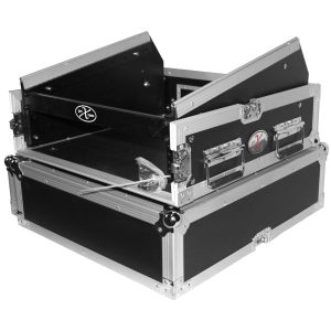 2U Rack x 10U Top Mixer DJ Combo Rack Flight Case - Image 4