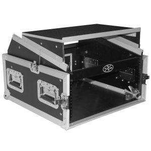 4U Rack x 10U Top Mixer DJ Combo Flight Case w Laptop Shelf - Image 2