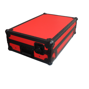 ATA Flight Case for Pioneer DDJ-1000 FLX6 SX DJ Controller with Laptop Shelf 1U Rack Space and Wheels - Red Black - Image 9