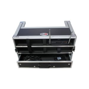 Wireless Microphone Case for 4 Units & Handheld Storage Plus 1 (2U) Drawer - Image 5