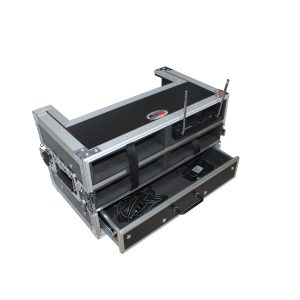 Wireless Microphone Case for 4 Units & Handheld Storage Plus 1 (2U) Drawer - Image 3