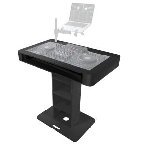 DJ Control Tower DJ Podium Stand with Travel Cases for Pioneer DDJ-REV7 XDJ-XZ DDJ-1000 and RANE One Black Finish - Image 2