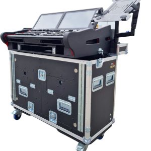 Flip-Ready Hydraulic Console Case for ChamSys MagicQ MQ500M w/ 2U Rack Space