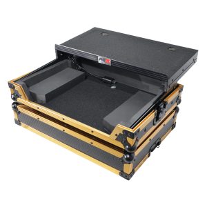 ProX ATA Flight Case For Pioneer DDJ-SB3 DDJ-FLX4 DDJ-400 DJ Controller with Laptop Shelf and LED - Gold Black - Image 8