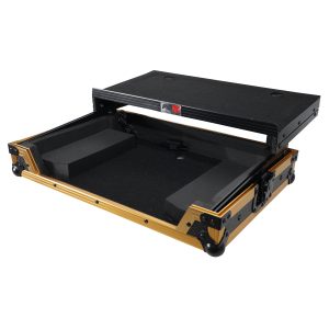 ProX ATA Flight Case For Pioneer DDJ-SB3 DDJ-FLX4 DDJ-400 DJ Controller with Laptop Shelf and LED - Gold Black - Image 11