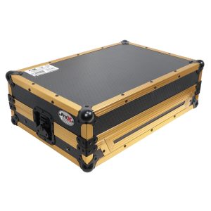 ProX ATA Flight Case For Pioneer DDJ-SB3 DDJ-FLX4 DDJ-400 DJ Controller with Laptop Shelf and LED - Gold Black - Image 12