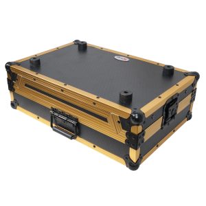 ProX ATA Flight Case For Pioneer DDJ-SB3 DDJ-FLX4 DDJ-400 DJ Controller with Laptop Shelf and LED - Gold Black - Image 13