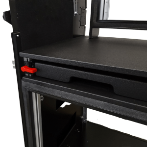 Mobile AV Broadcasting Streaming Recording Studio Workstation Case with 2x 4U Top 2x 12U Bottom - Black - Image 9