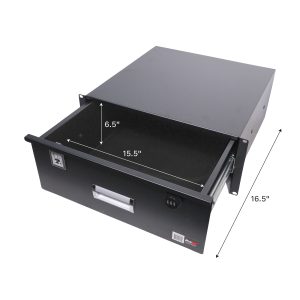 4U Rack Space 12" Depth Rack Mount Drawer for Audio| DJ| and IT Server rack cases. - Image 10