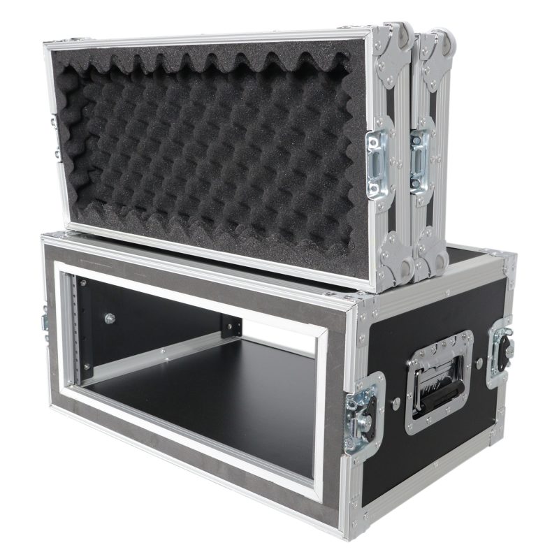 4U Vertical Shockproof Effects Rack 14" Depth Rail to Rail with Handles