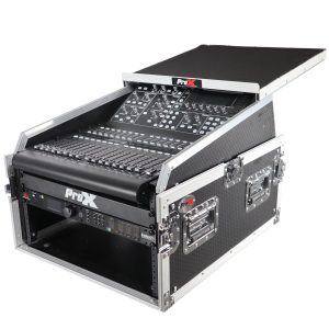 13U Top Mixer-DJ 6U Rack Combo Flight Case W-Laptop Shelf - Image 3