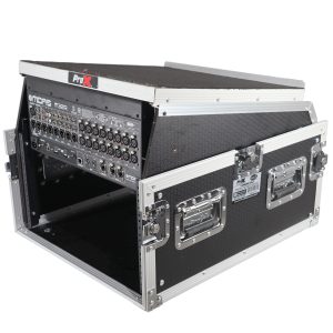 13U Top Mixer-DJ 6U Rack Combo Flight Case W-Laptop Shelf - Image 7