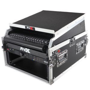 13U Top Mixer-DJ 6U Rack Combo Flight Case W-Laptop Shelf - Image 8